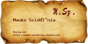 Mauks Szidónia névjegykártya